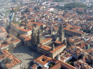 Imagen aerea de Santiago de Compostela